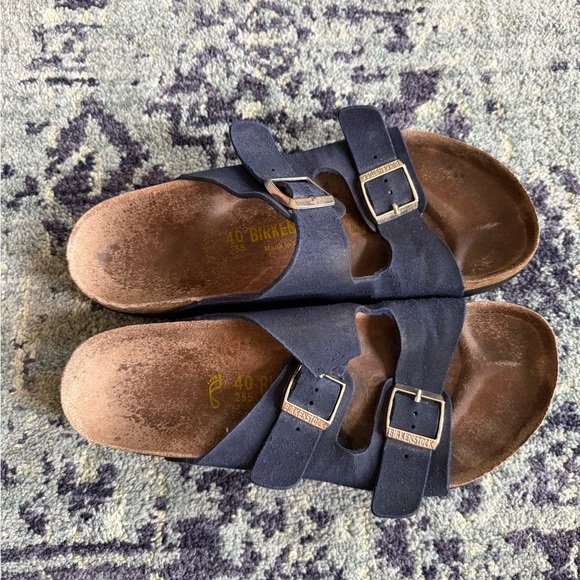 Women’s Size 40 Birkenstock Blue Arizona Sandal Summer Beach Casual Outdoors - Picture 2 of 8